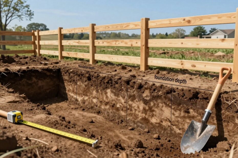 Jak głęboki fundament pod ogrodzenie